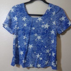 Blue and White Stars Shirt /Top  - Medium - Rue 21